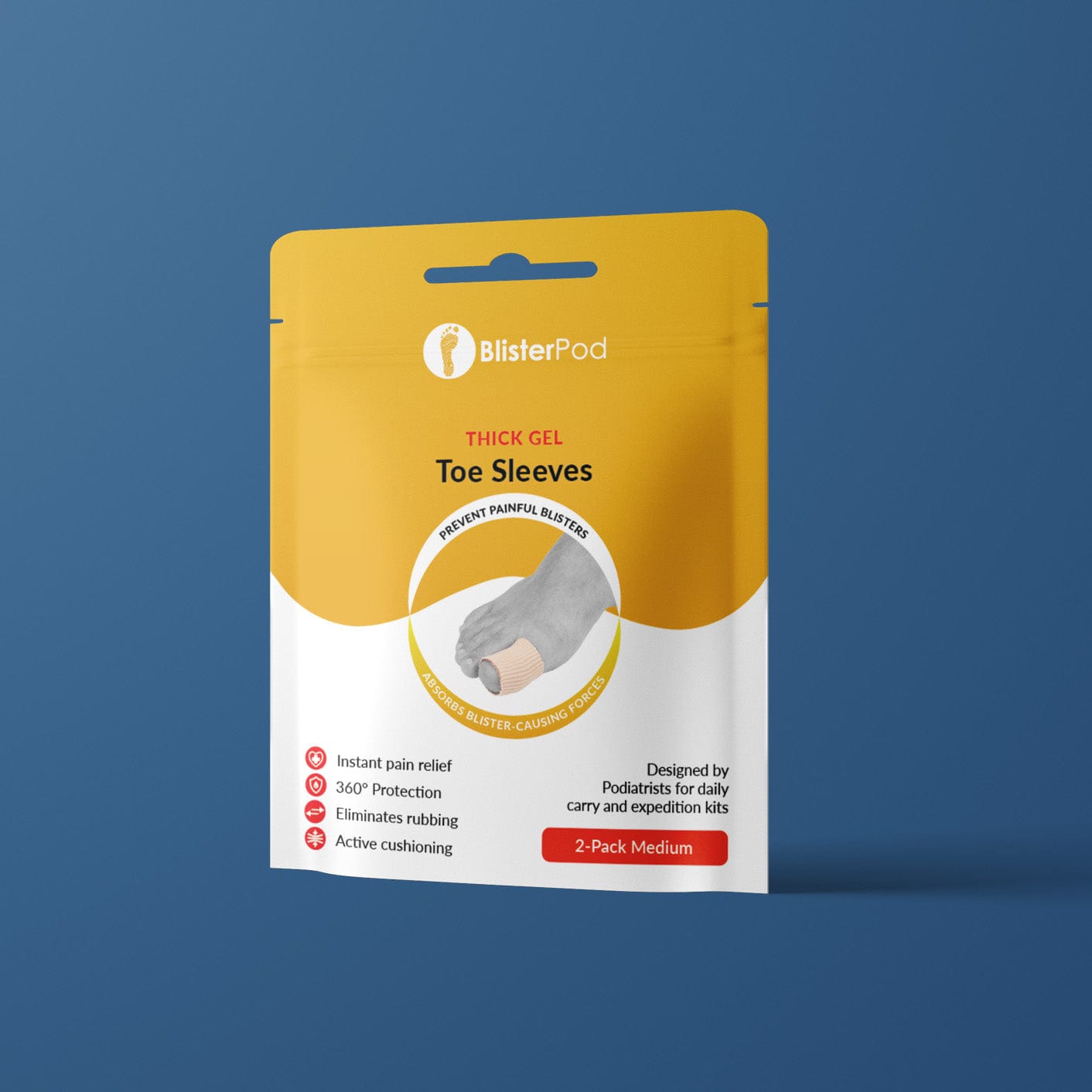 BlisterPod Gel Toe Protectors Gel Toe Protectors - Blister Prevention