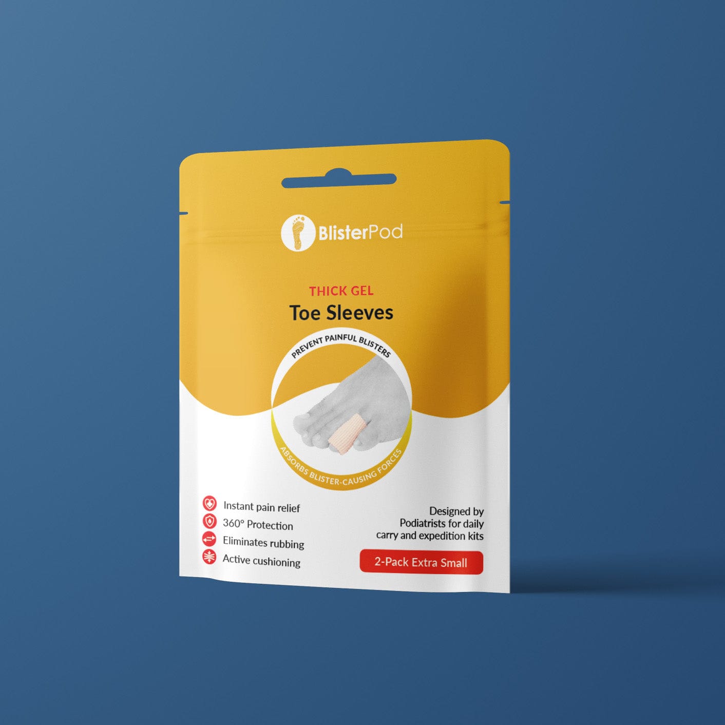 BlisterPod Gel Toe Protectors Gel Toe Protectors - Blister Prevention